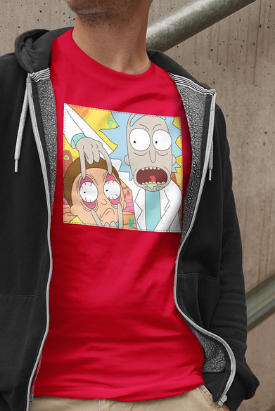 Koszulka z naszywką Rick and Morty 04