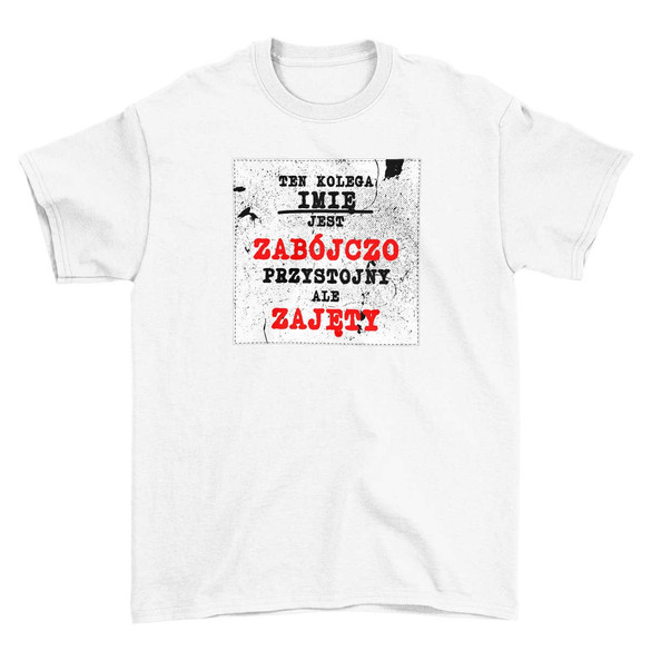 Koszulka z naszywką na Walentynki TWÓJ NAPIS