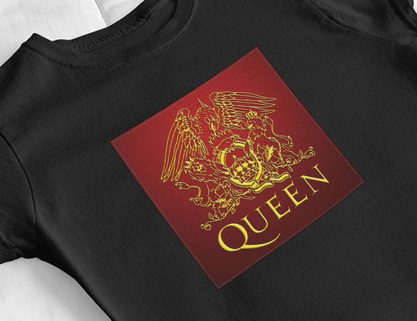 Bluzka damska z naszywką Queen logo red