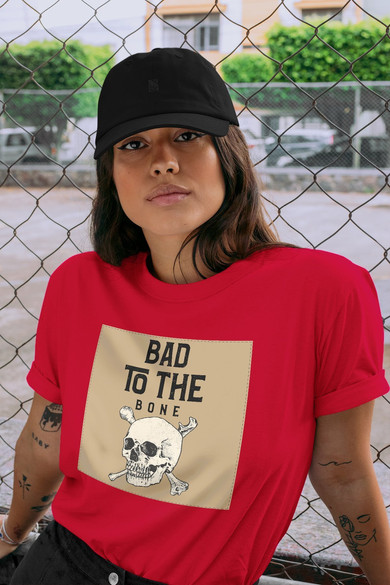 Koszulka z naszywką Skull : Bad to the...
