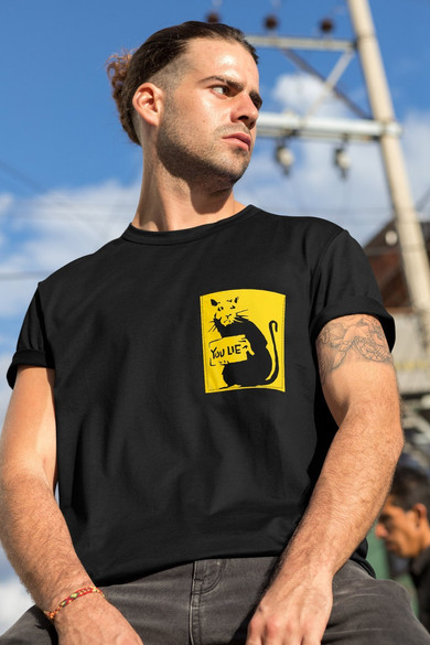 Koszulka z kieszonką BANKSY RAT