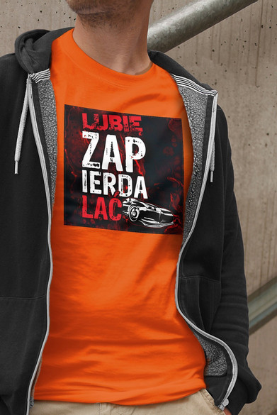 Koszulka z naszywką Lubię zapierd..lać 04