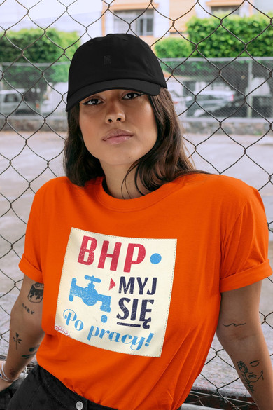 Koszulka z naszywką PRL-BHP