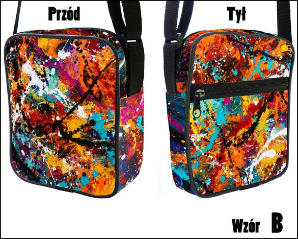 Torba Listonoszka WZORY PSYCHEDELIC- OUTLET