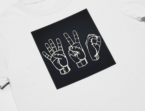 Koszulka z naszywką 420 HANDS