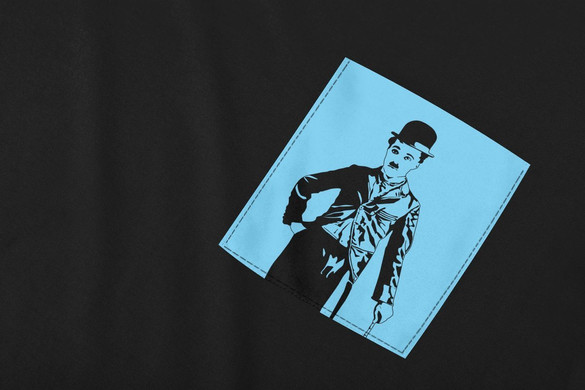 	Koszulka z kieszonką CHARLIE CHAPLIN