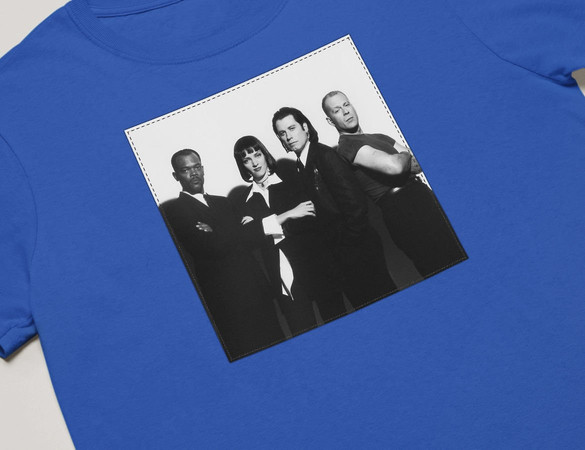 Koszulka z naszywką Pulp Fiction Squad 01