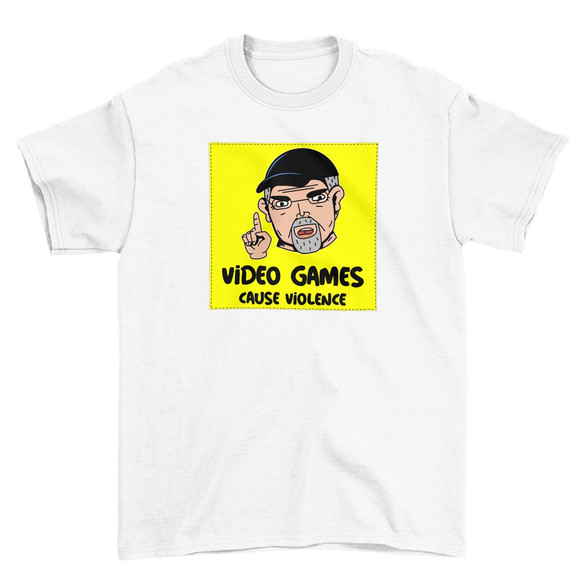 Koszulka z naszywką Video games...