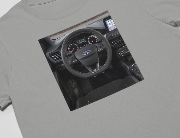 Koszulka z naszywką Ford kierownica