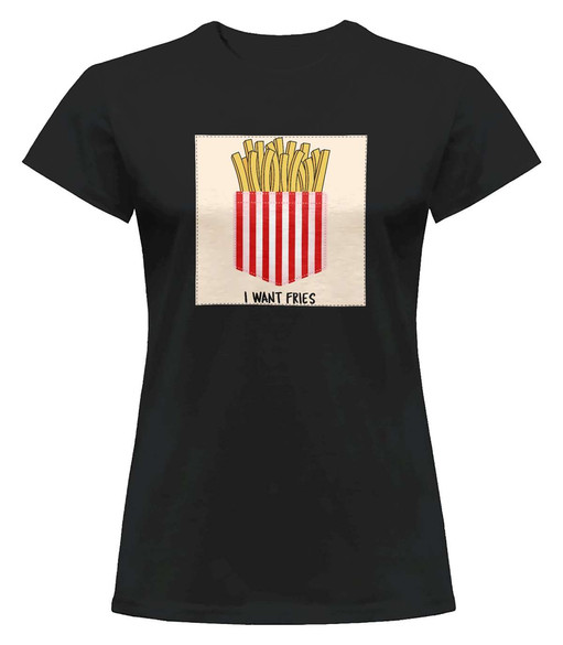 Bluzka damska z naszywką I want fries