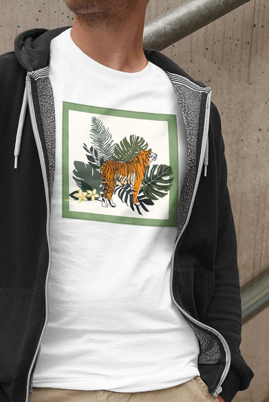 Koszulka z naszywką Tiger/Nature