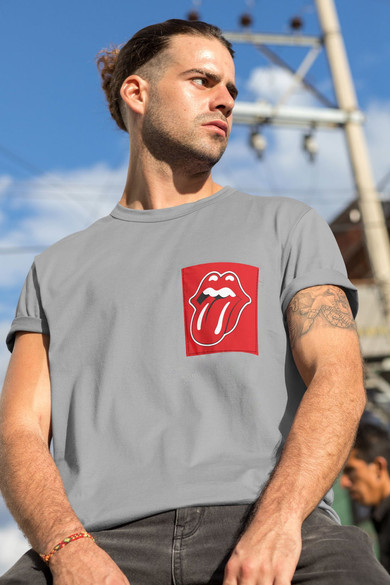 Koszulka z kieszonką THE ROLLING STONES