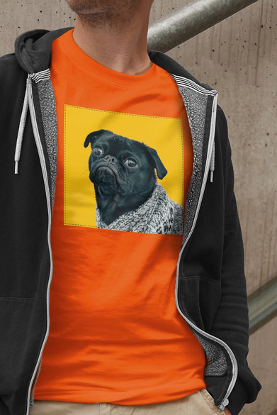 Koszulka z naszywką Pug