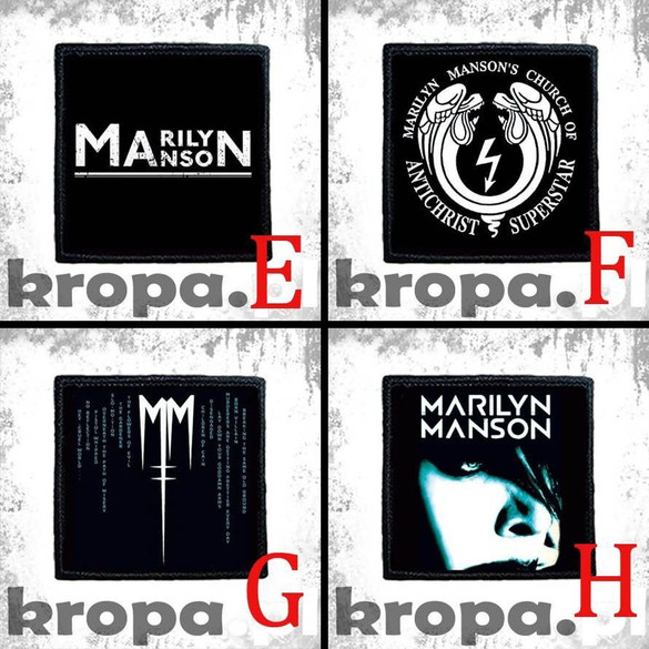 Naszywka MARILYN MANSON 10 x 10 cm  Dużo Wzorów!