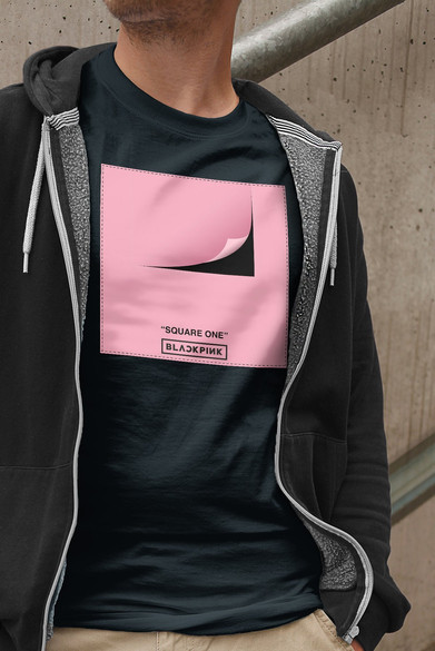 Koszulka z naszywką BlackPink Square one