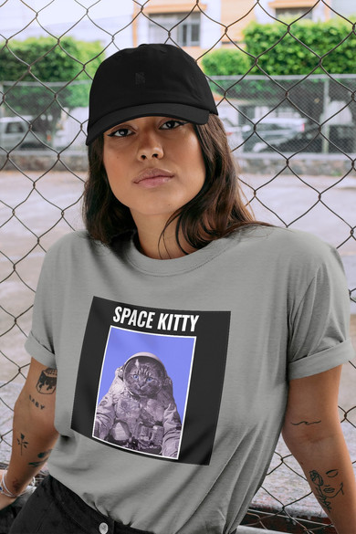 Koszulka z naszywką Space kitty