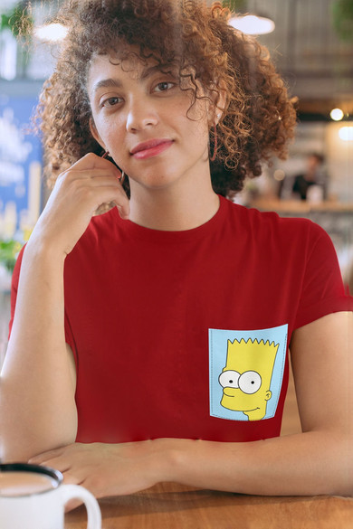 Koszulka z kieszonką BART SIMPSON FACE