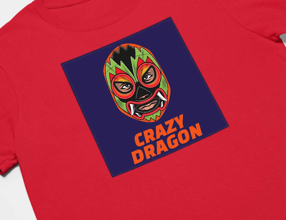 Koszulka z naszywką  Crazy Dragon