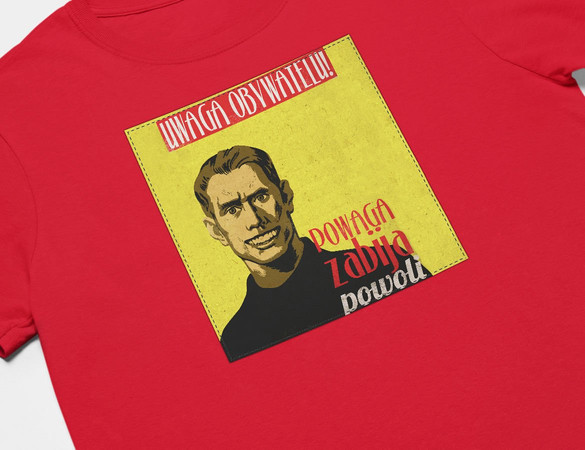 Koszulka z naszywką PRL- powaga zabija
