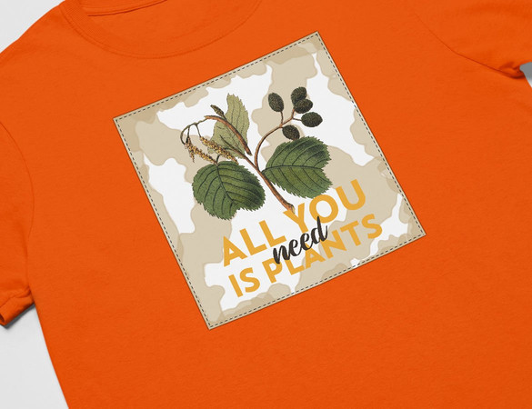 Koszulka z naszywką All you need is plants