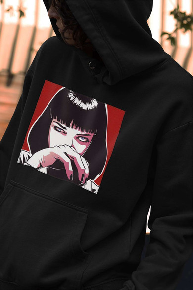 Bluza z naszywką Uma Thurman Ilustracja