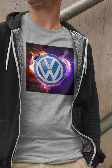 Koszulka z naszywką Volkswagen logo colours