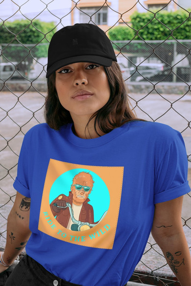 Koszulka z naszywką Ride to the wild