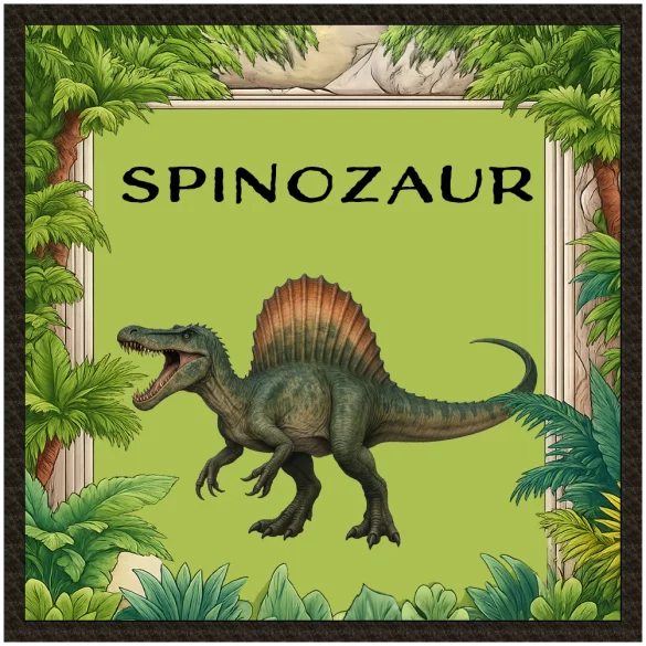 Naszywka Dinozaury Spinozaur z nadrukiem imienia