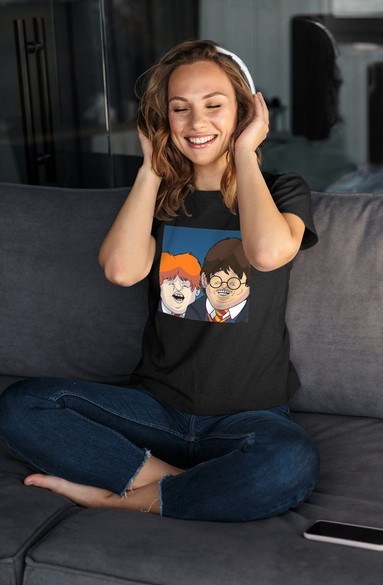 Bluzka damska z naszywką Harry Potter parody