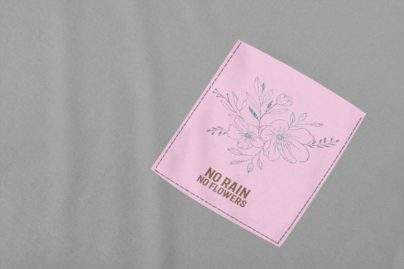 Koszulka z kieszonką NO RAIN NO FLOWERS
