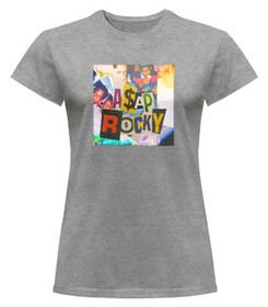 Bluzka damska z naszywką Asap Rocky collage