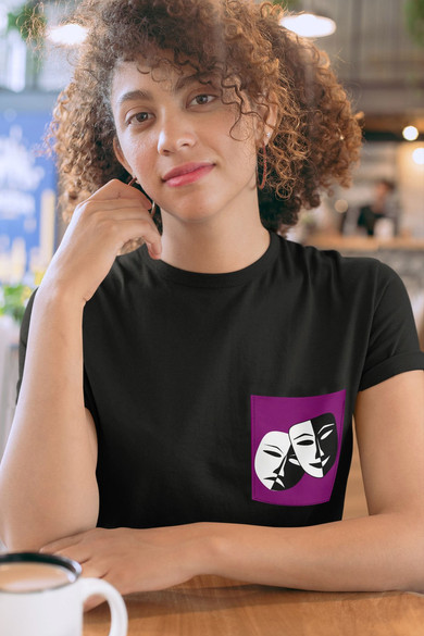 Koszulka z kieszonką THEATER MASKS