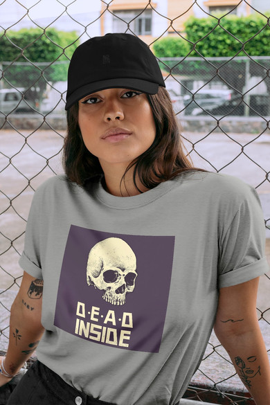 Koszulka z naszywką Skull : Dead inside