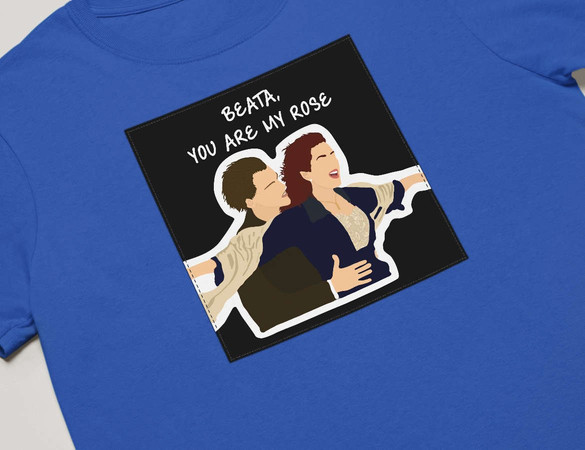 Koszulka z naszywką na Walentynki TWÓJ NAPIS