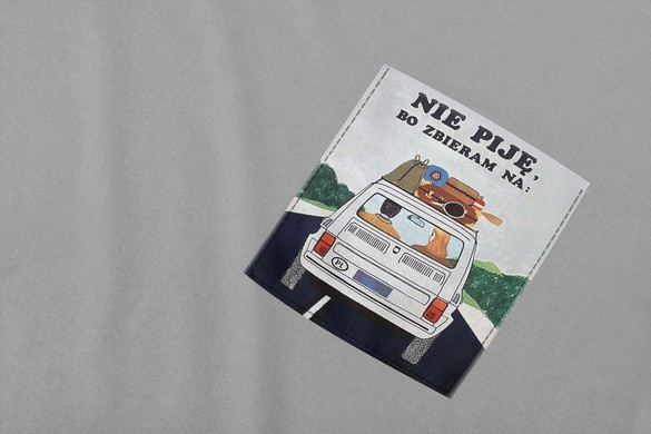 Koszulka z kieszonką ZBIERAM NA MALUCHA