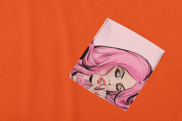 Koszulka z kieszonką SADNESS SMUTEK