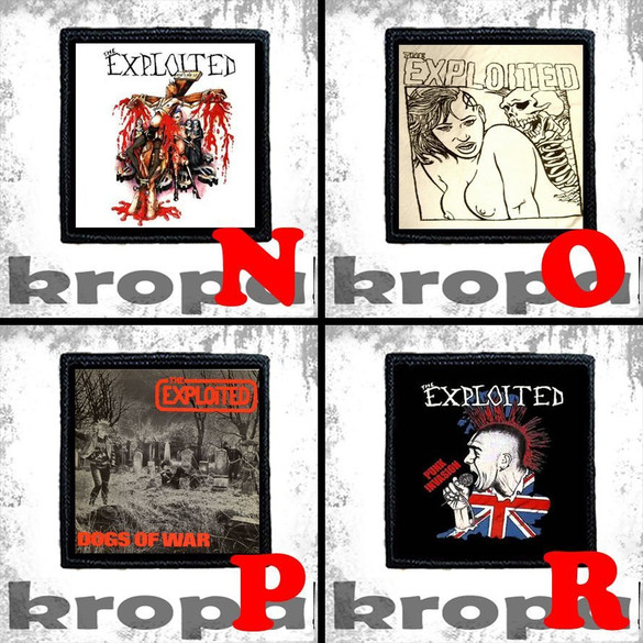 Naszywka THE EXPLOITED 10 x 10 cm  Dużo Wzorów!