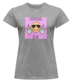 Bluzka damska z naszywką Everything is OK