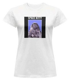 Bluzka damska z naszywką Space kitty