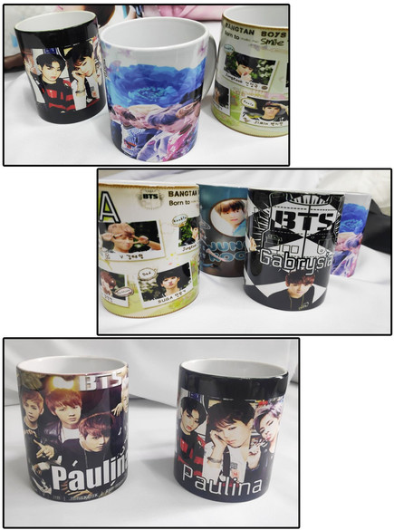 Kubek BTS k-pop WZORY z Polski imię gratis