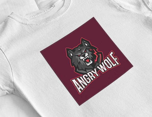 Bluzka damska z naszywką Angry Wolf