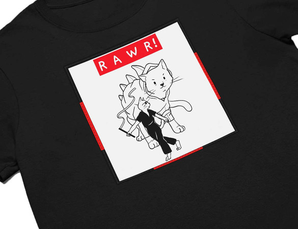 Koszulka z naszywką RAWR !
