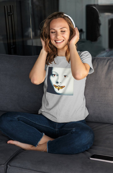 Bluzka damska z naszywką Milczenie owiec plakat