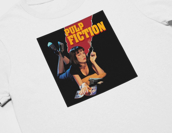 Koszulka z naszywką Pulp Fiction Poster