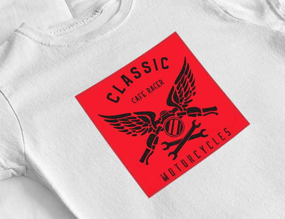 Bluzka damska z naszywką Cafe racer