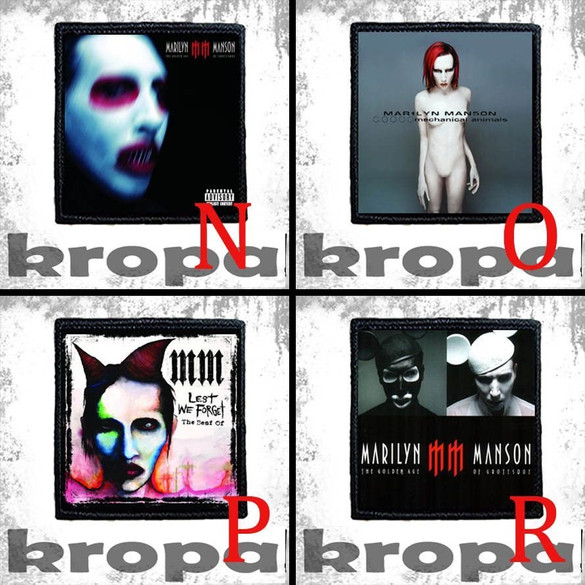 Naszywka MARILYN MANSON 10 x 10 cm  Dużo Wzorów!