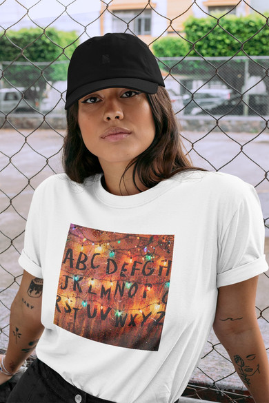 Koszulka z naszywką Stranger Things ABC