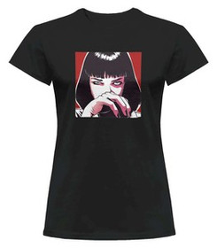 Bluzka damska z naszywką Uma Thurman Ilustracja