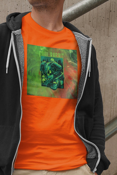 Koszulka z naszywką  COOL RABBIT