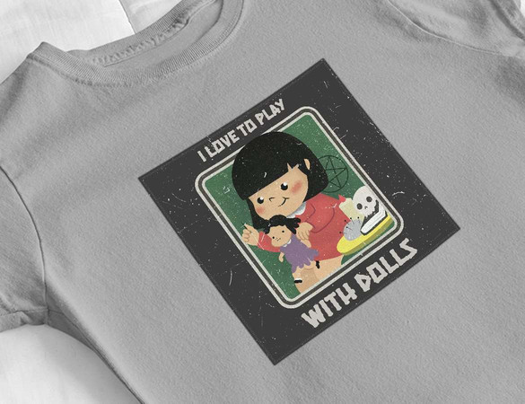 Bluzka damska z naszywką I love to play...